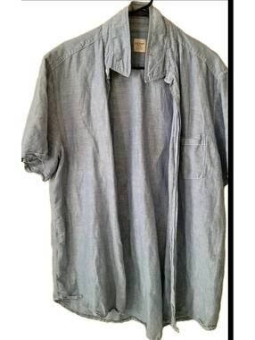 Old Navy Men’s XL Slim Fit Oxford Style Chambray Short Sleeve Button Up Shirt